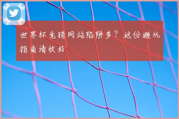 世界杯竞猜网站陷阱多?这份避坑指南请收好
